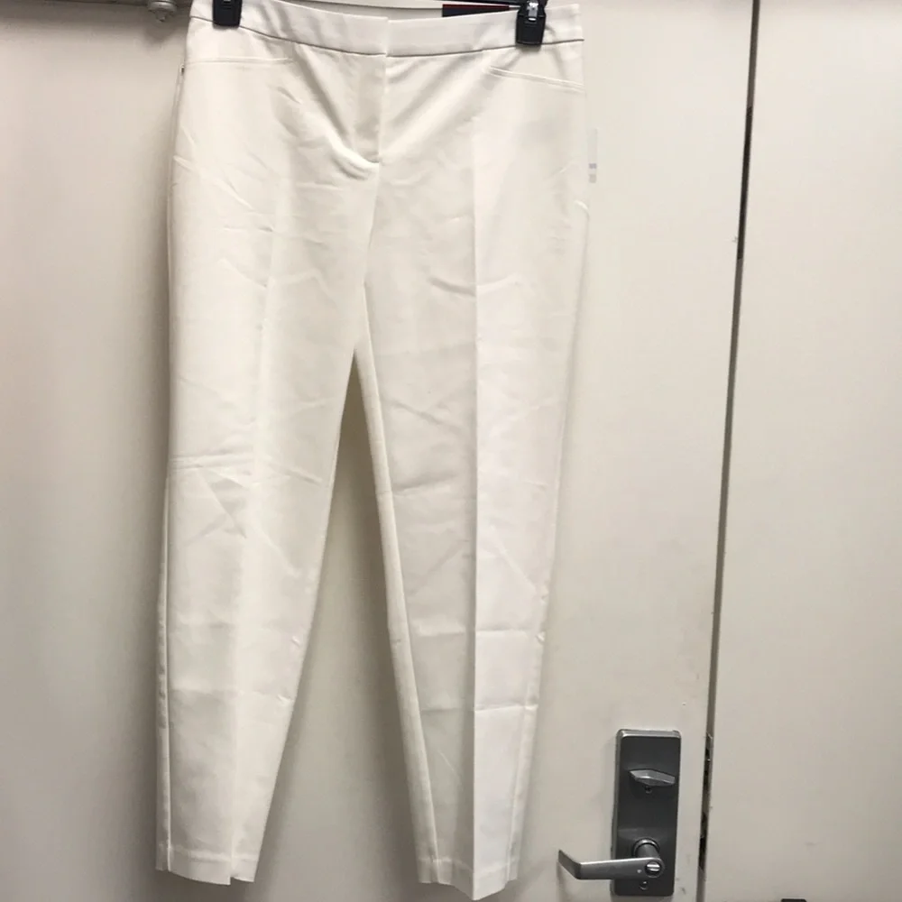 Rafaella Womens Lightweight Satin Twill Ankle pants - Picture 3 of 8